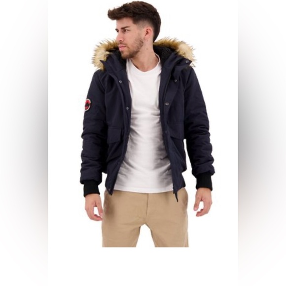 Spire By Galaxy Men's Heavyweight Aviator Jacket with hood